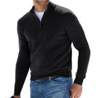 Pull homme coupe ajustée, six coloris, du S au 5XL, noir