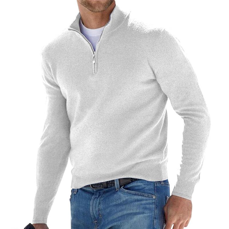 Pull homme coupe ajustée, six coloris, du S au 5XL, blanc