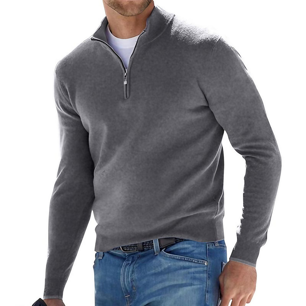Pull homme coupe ajustée, six coloris, du S au 5XL, gris