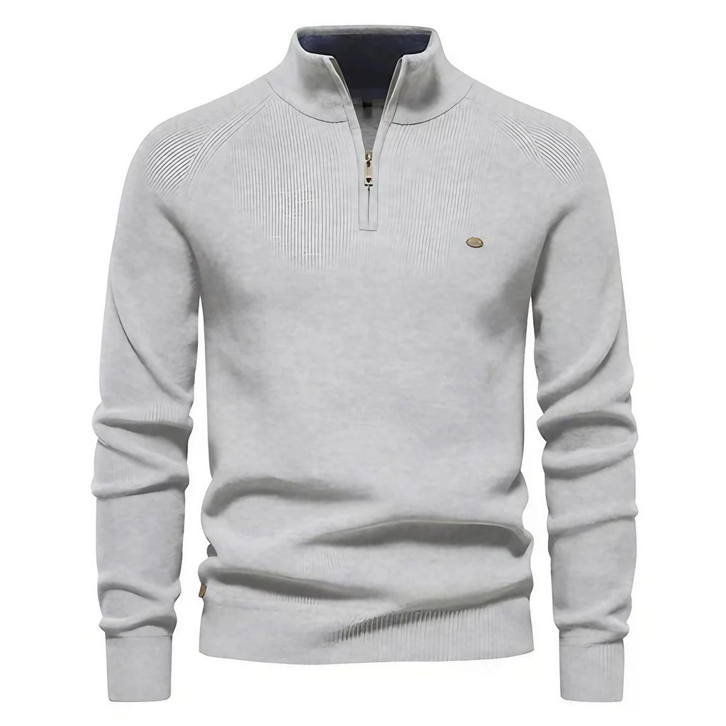 Pull homme à motif, coupe ajustée, cinq coloris, du S au 2XL, gris clair