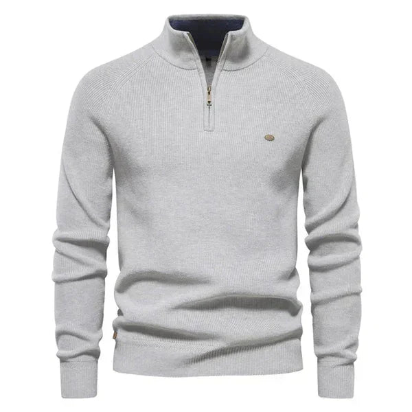 Pull homme à motif, coupe ajustée, cinq coloris, du S au 2XL, gris clair
