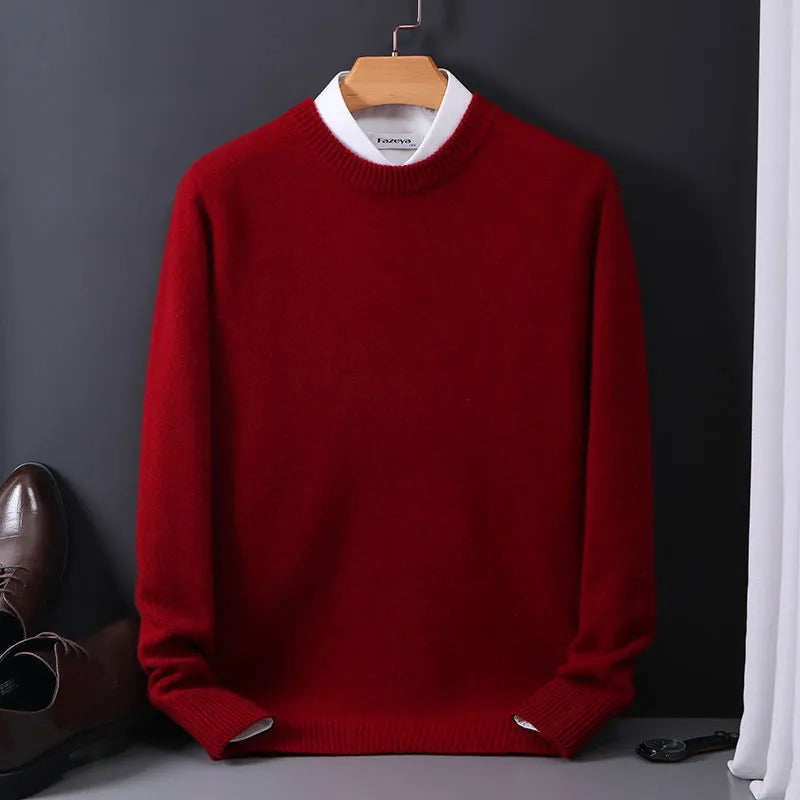 Pull homme coupe classique, cinq coloris, du M au 3XL, rouge