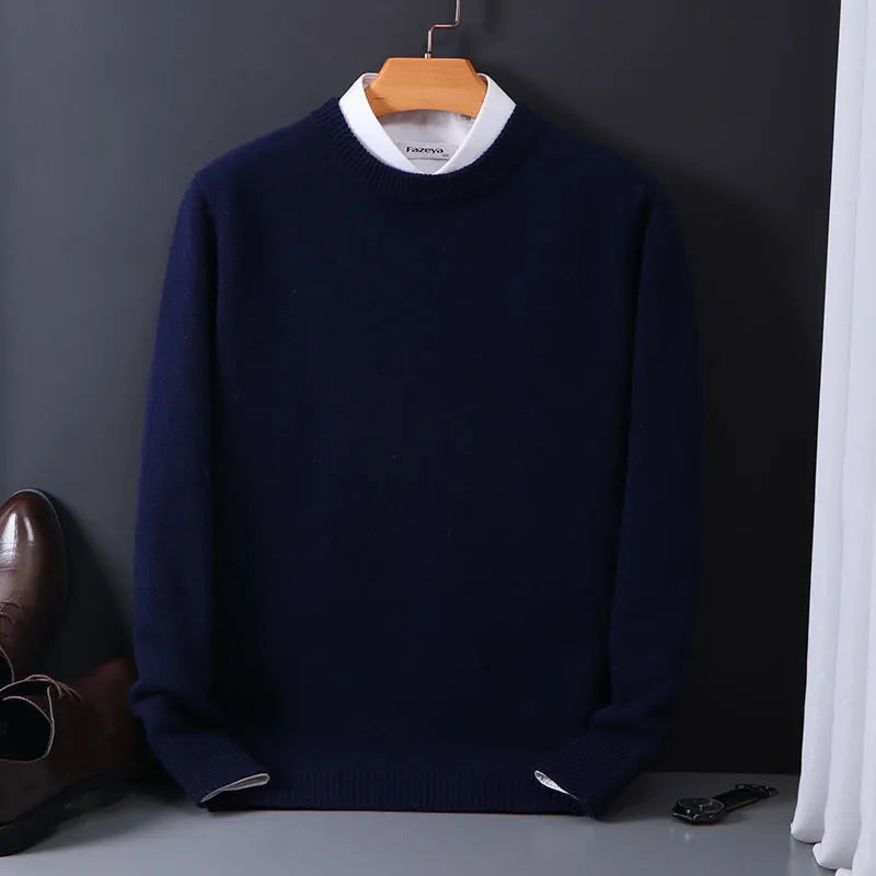 Pull homme doux à coupe classique, six coloris, du S au 3XL, bleu marine