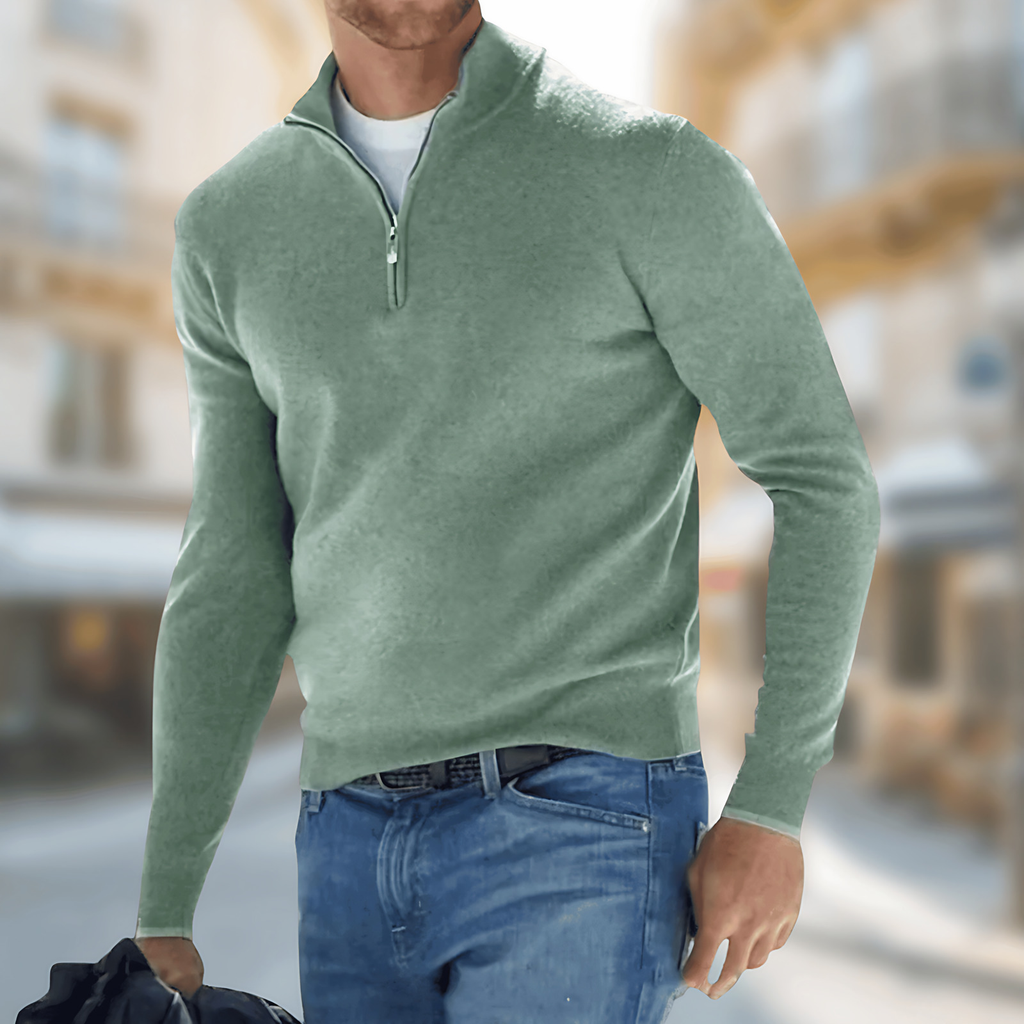 Pull homme de mi-saison, huit coloris, du XS au 5XL, vert