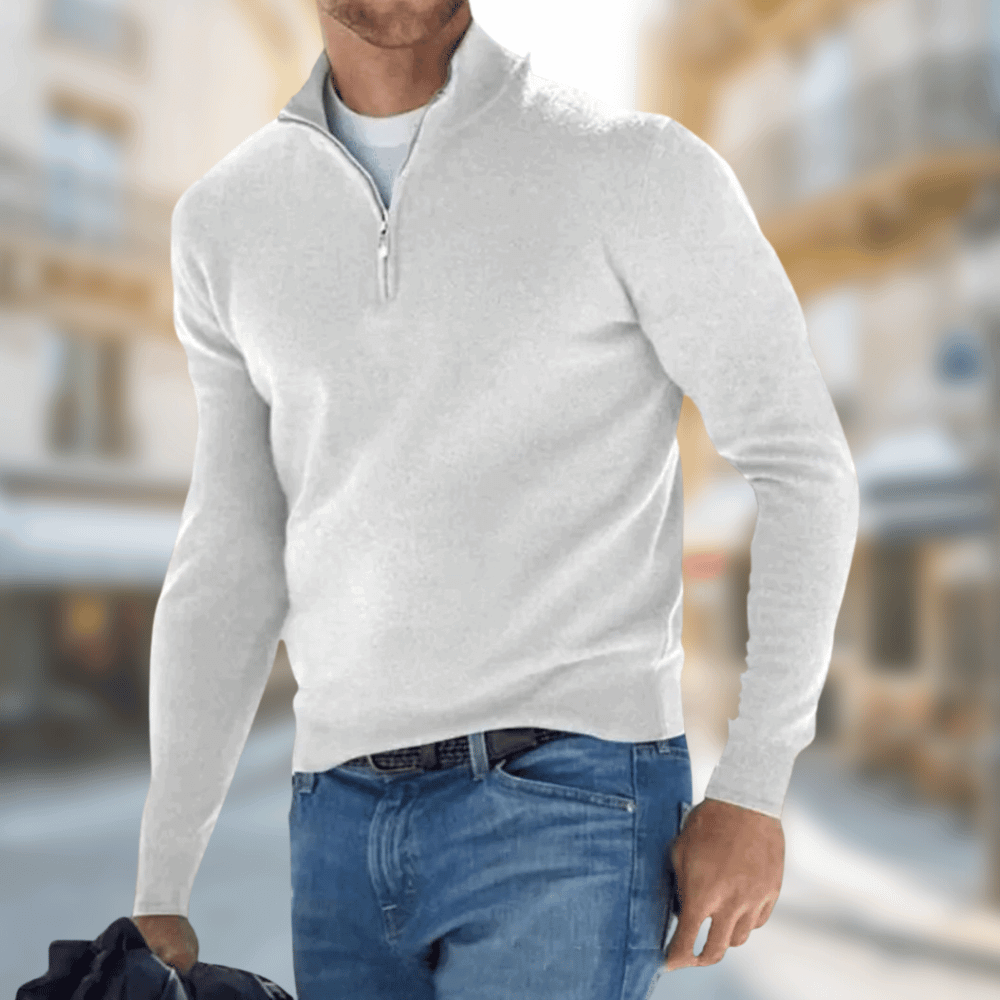 Pull homme de mi-saison, huit coloris, du XS au 5XL, blanc