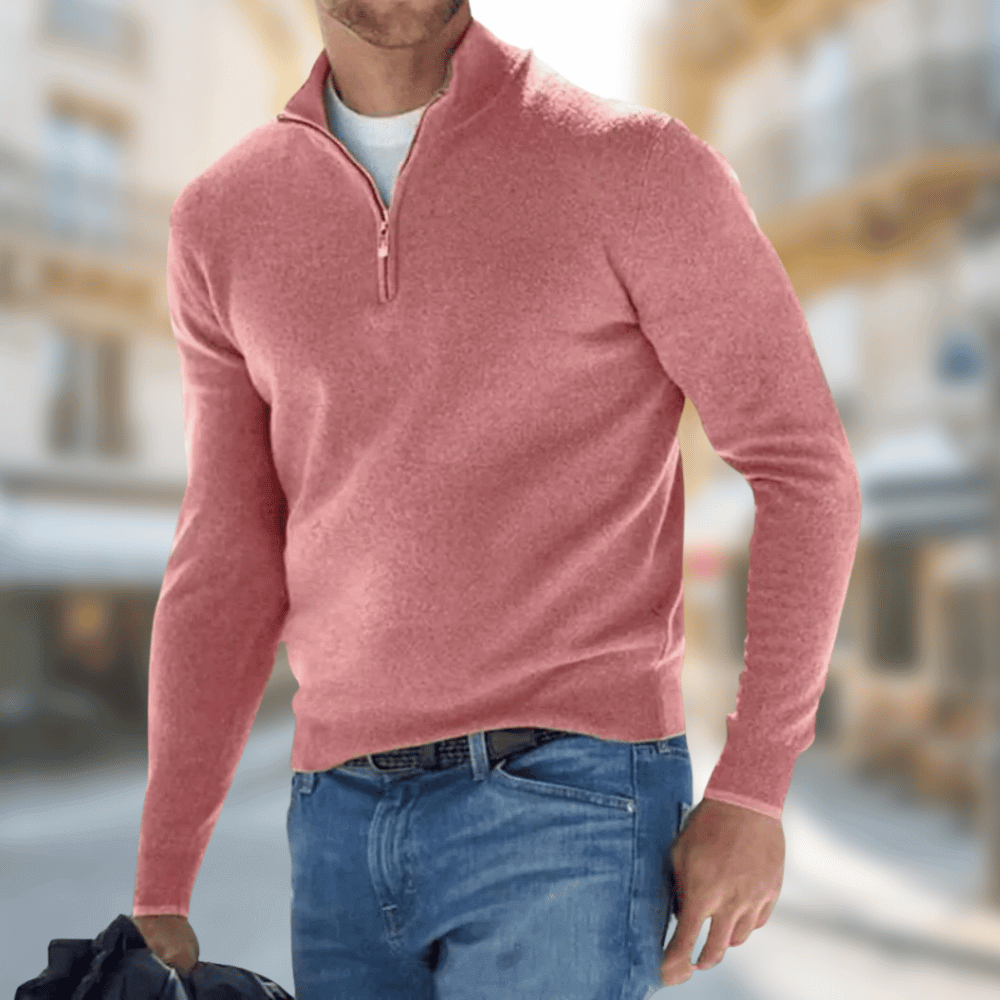 Pull homme de mi-saison, huit coloris, du XS au 5XL, rose