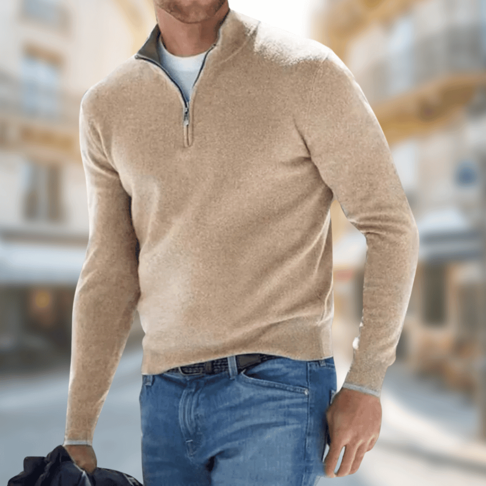 Pull homme de mi-saison, huit coloris, du XS au 5XL, marron