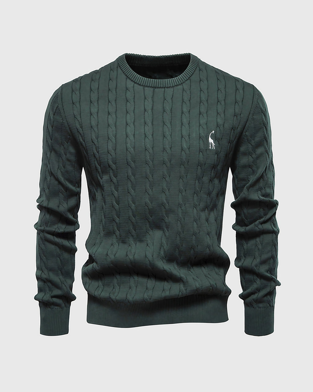 Pull torsadé homme en maille, dix coloris, du M au 3XL, vert