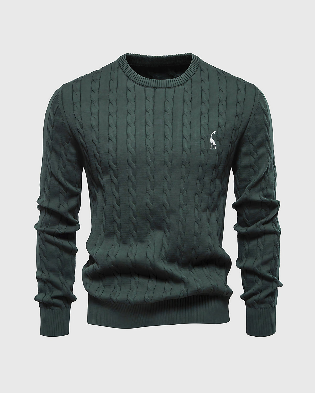 Pull torsadé homme en maille, dix coloris, du M au 3XL, vert