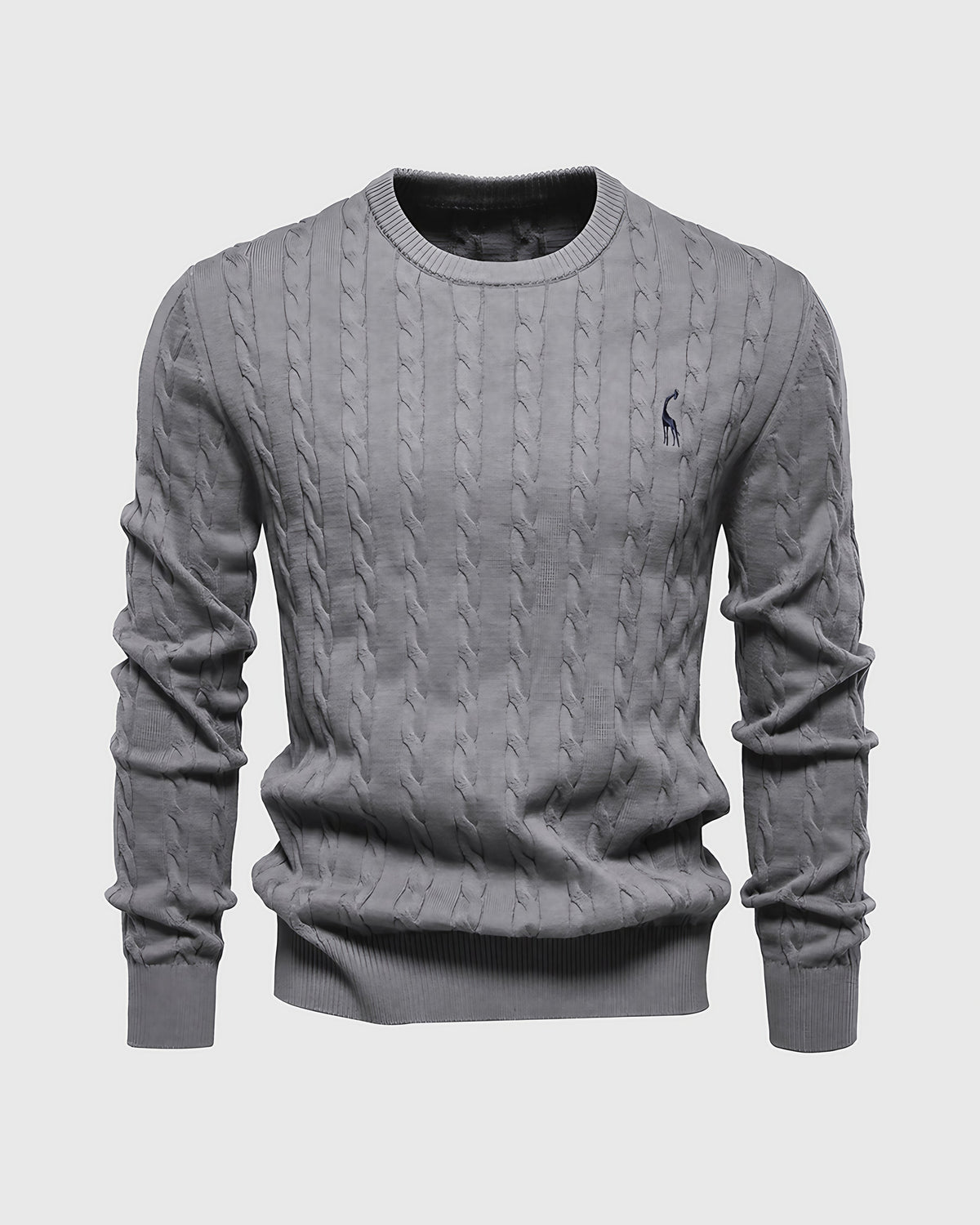 Pull torsadé homme en maille, dix coloris, du M au 3XL, gris