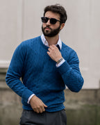 Pull torsadé homme en maille, dix coloris, du M au 3XL