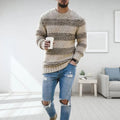 Pull homme de mi-saison, coupe moderne, quatre coloris, kaki