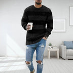 Pull homme de mi-saison, coupe moderne, quatre coloris, noir