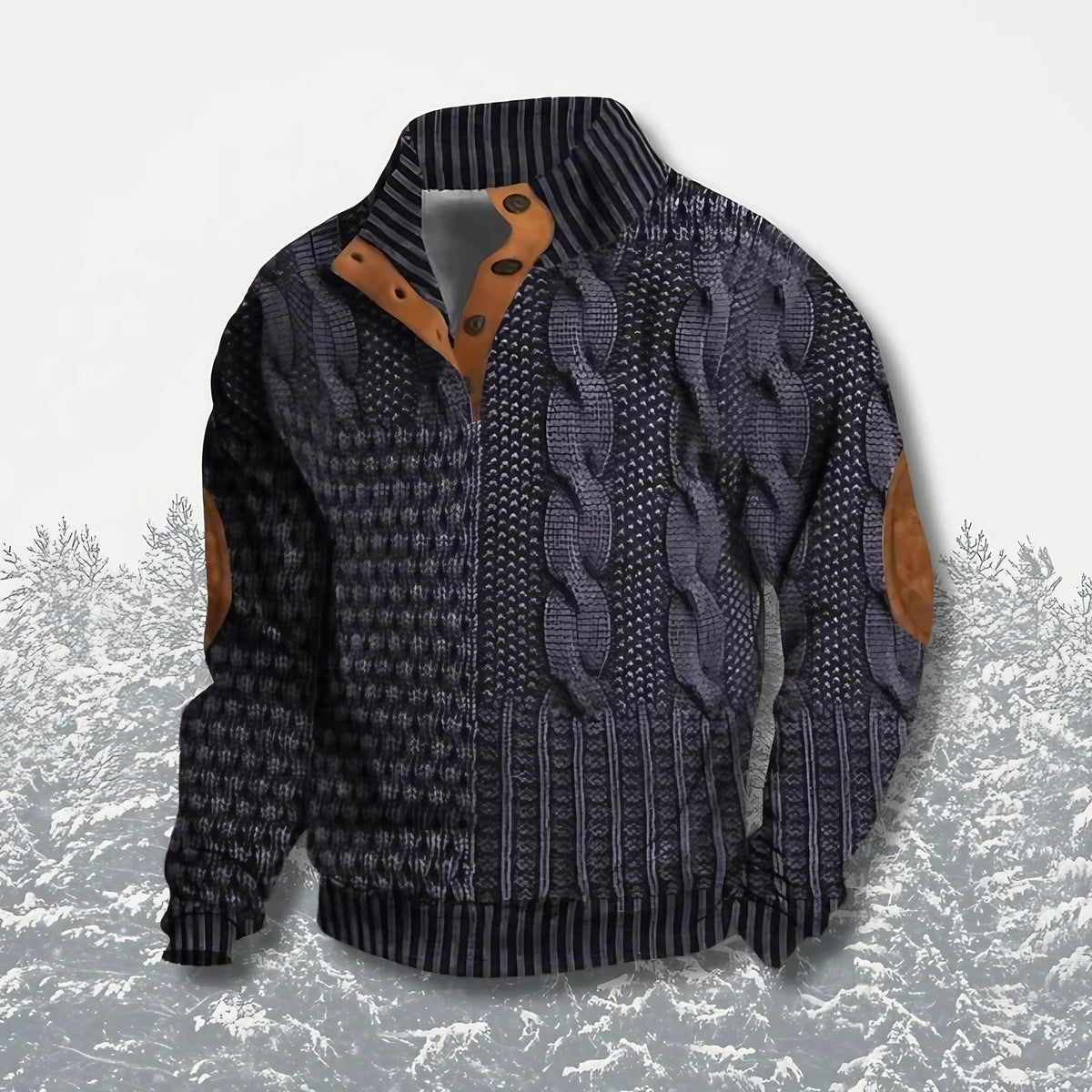 Pull homme en tricot à col boutonné, huit coloris, du S au 5XL, gris