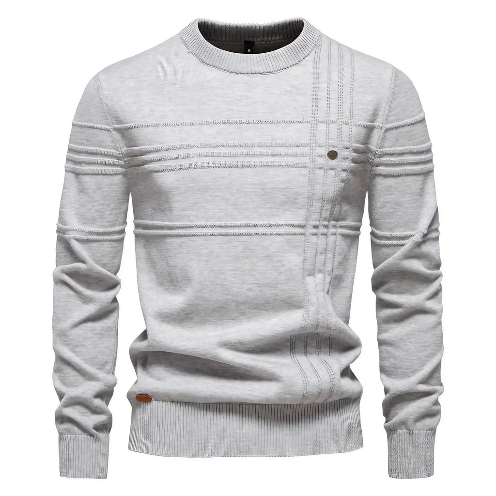 Pull en tricot homme coupe classique, lavable en machine