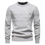 Pull en tricot homme coupe classique, lavable en machine