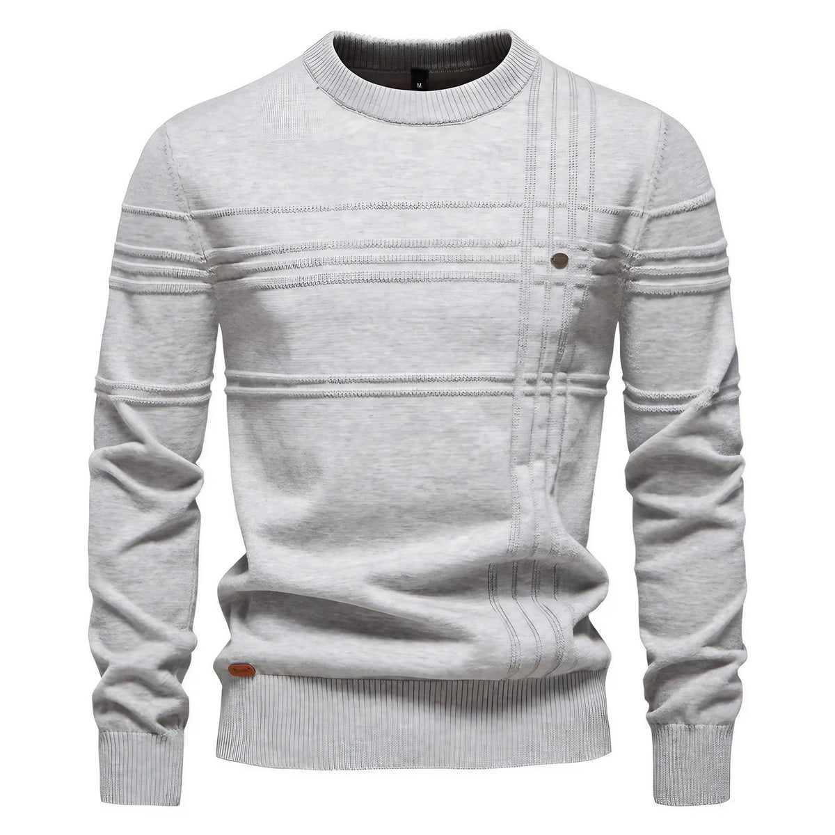 Pull en tricot homme coupe classique, lavable en machine