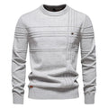 Pull en tricot homme coupe classique, lavable en machine, gris