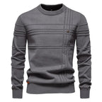 Pull en tricot homme coupe classique, lavable en machine, gris foncé