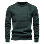 Pull en tricot homme coupe classique, lavable en machine, vert