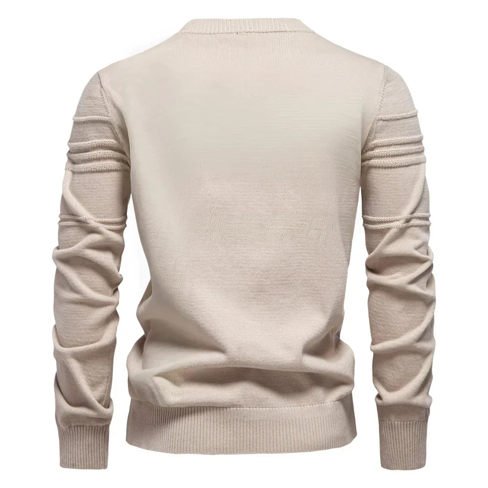 Pull en tricot homme coupe classique, lavable en machine