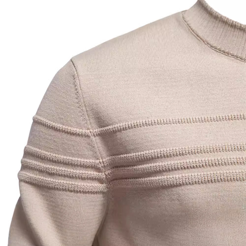 Pull en tricot homme coupe classique, lavable en machine