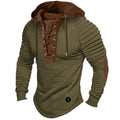 Pull homme d'hiver, poignets et ourlet côtelés, quatre coloris, vert