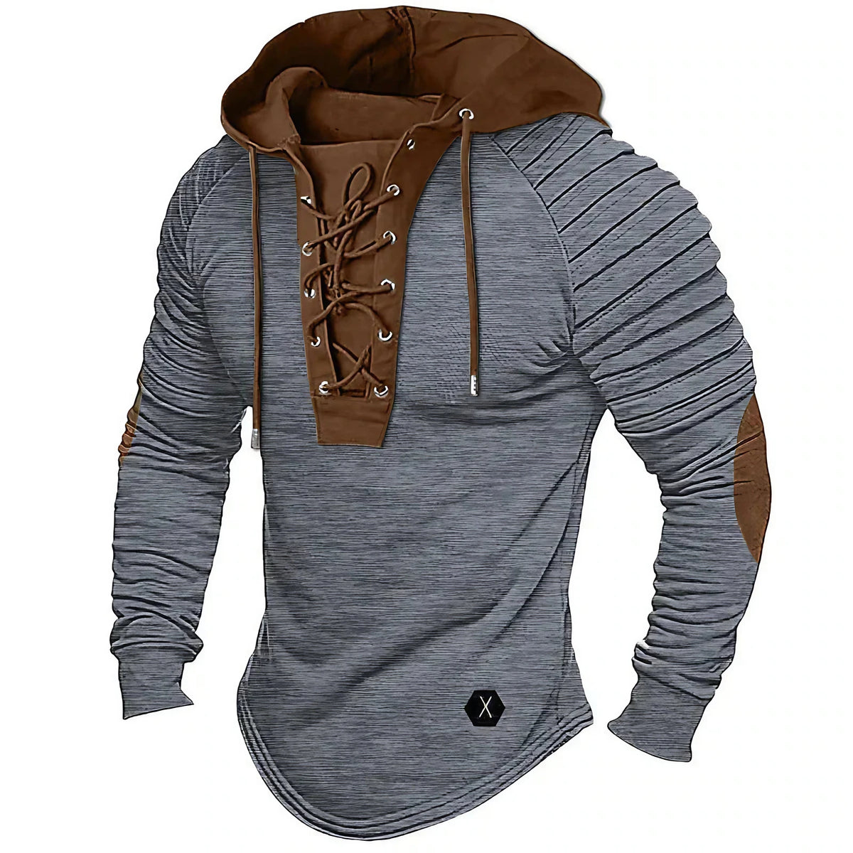Pull homme d'hiver, poignets et ourlet côtelés, quatre coloris, gris