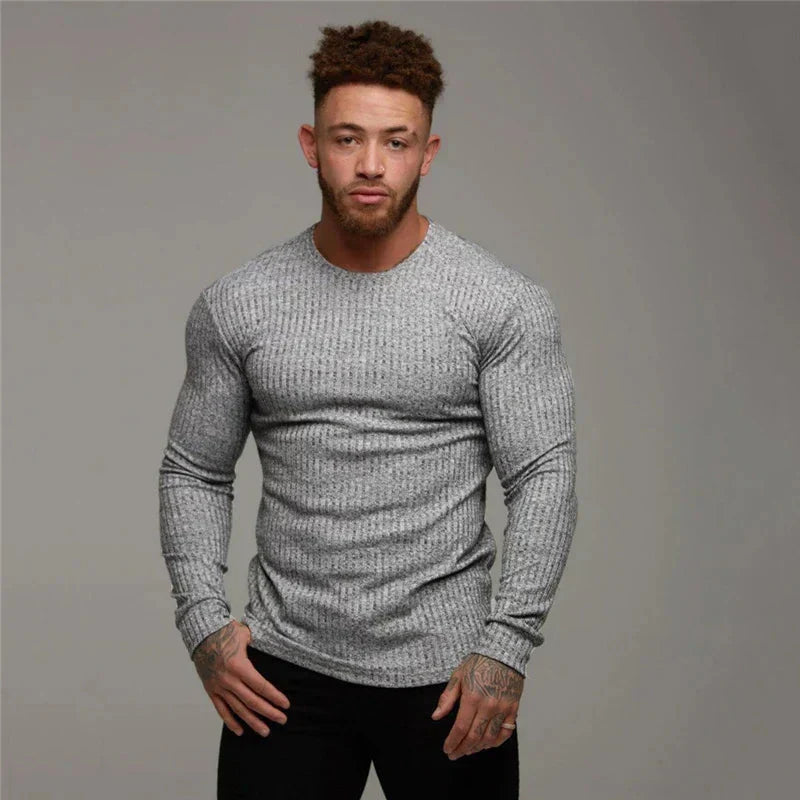 Pull homme basique, cinq coloris, du M au 2XL, gris