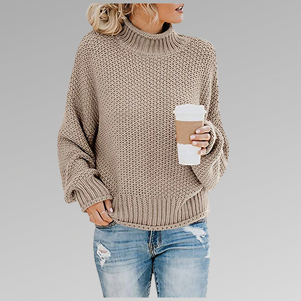 Pull femme en maille tricotée chaud, neuf coloris, du S au 3XL