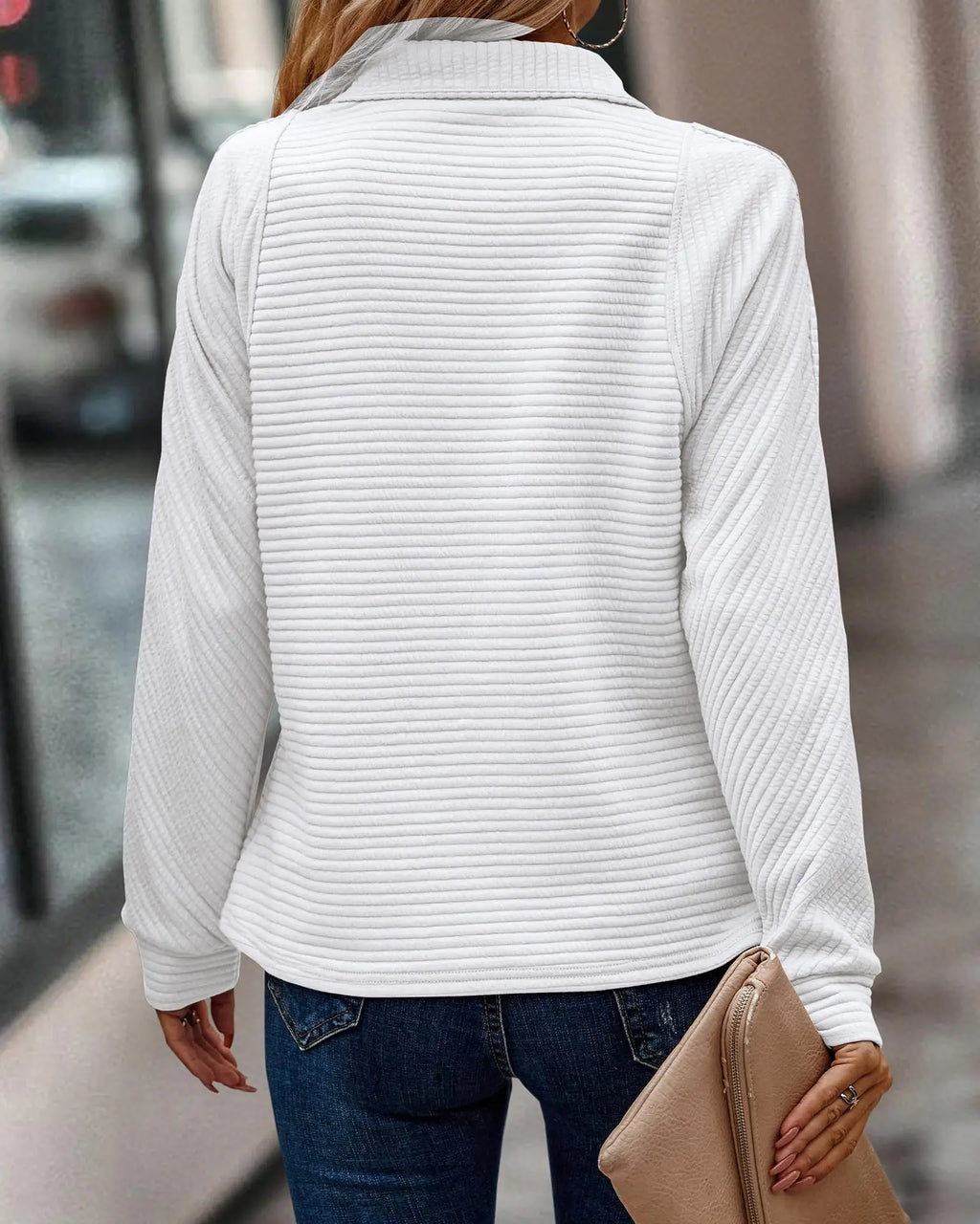 Pull femme à demi-zip, dix coloris, du S au 2XL