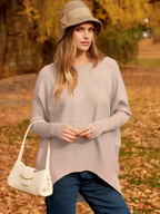 Pull oversize femme pour l'automne et l'hiver, du S au XL, rose lotus