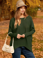 Pull oversize femme pour l'automne et l'hiver, du S au XL, vert armée