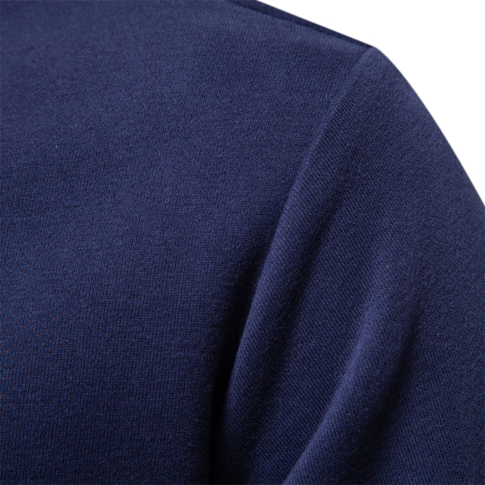 Pull col polo homme à manches longues, six coloris