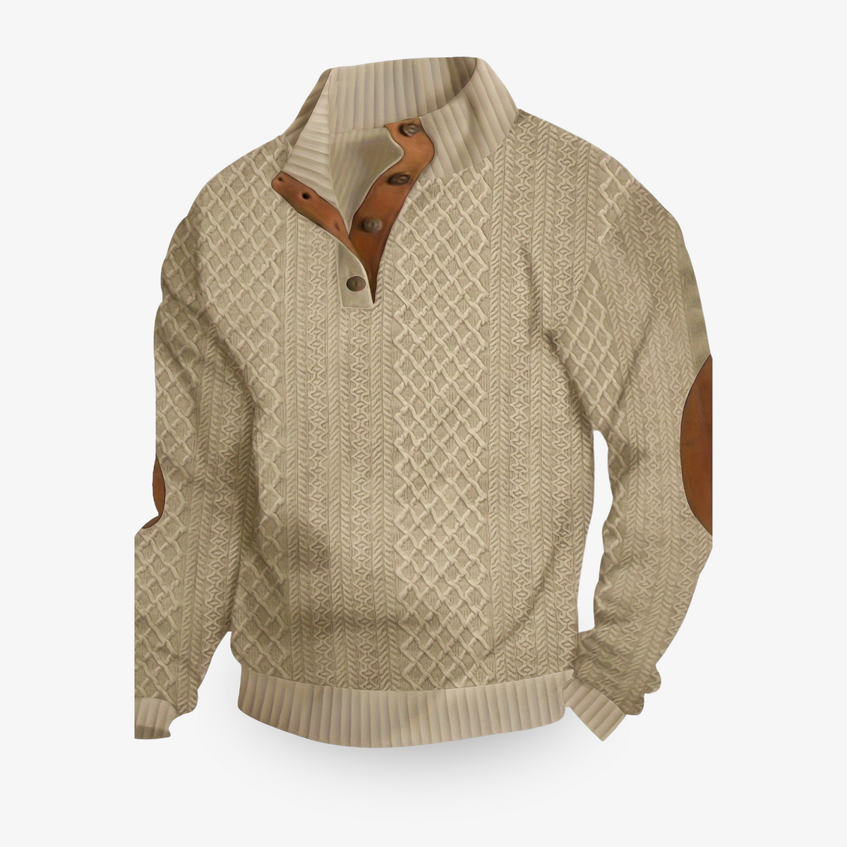Pull homme chaud d'hiver, cinq coloris, du S au 3XL, beige