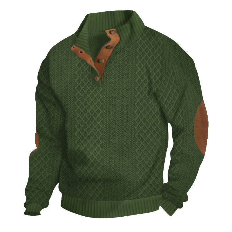 Pull homme chaud d'hiver, cinq coloris, du S au 3XL, vert armée
