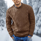 Pull torsadé homme chaud, six coloris, du XS au 4XL, marron