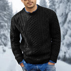 Pull torsadé homme chaud, six coloris, du XS au 4XL, noir