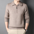 Pull en maille homme à col zippé, cinq coloris, du S au 2XL