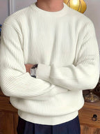 Pull homme tricoté chaud pour l'hiver, du S au 2XL, blanc