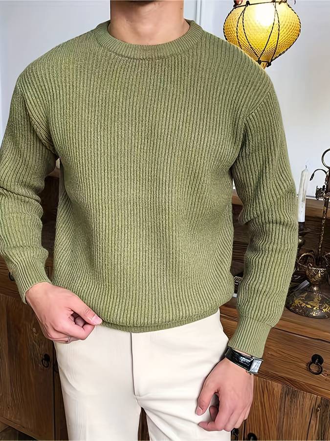 Pull homme tricoté chaud pour l'hiver, du S au 2XL, vert