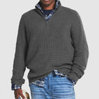 Pull zippé homme coupe décontractée, huit coloris, du S au 5XL, gris