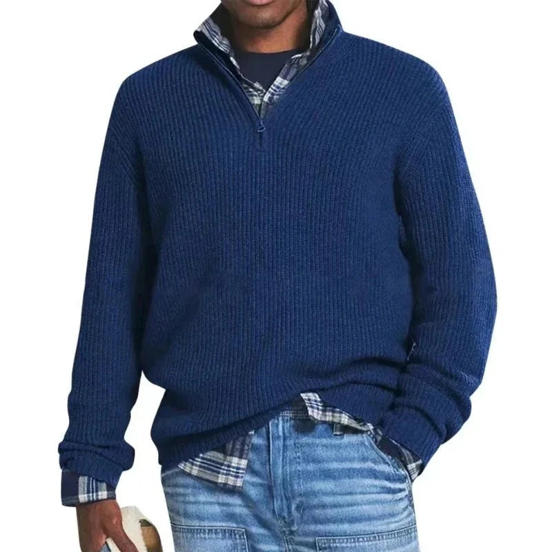 Pull zippé homme coupe décontractée, huit coloris, du S au 5XL