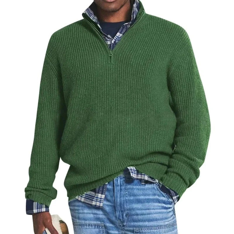 Pull zippé homme coupe décontractée, huit coloris, du S au 5XL