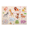 Puzzles éducatifs pour enfant, lot de deux, animaux et fruits