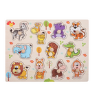 Puzzles éducatifs pour enfant, lot de deux, animaux et fruits