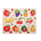 Puzzles éducatifs pour enfant, lot de deux, animaux et fruits