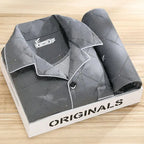 Pyjama homme rayé à manches longues, coupe ample, du L au 3XL