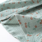 Pyjama femme haut kimono, gaze de coton, imprimé fleuri