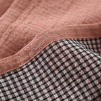 Pyjama kimono en gaze de coton pour femme, rose foncé